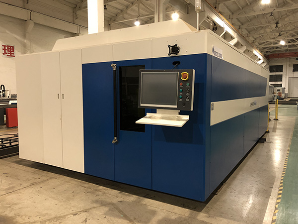 ලෝහ තඹ තහඩු ෆයිබර් ලේසර් කැපුම් යන්ත්රය කාර්මික ලෝහ තහඩු කැපුම් යන්ත්රය